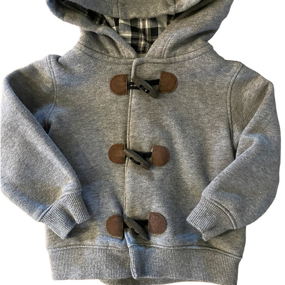 NWOT Carter's 2pc Gray Hoodie Sweatshirt & Pants 9mo - Picture 3 of 5